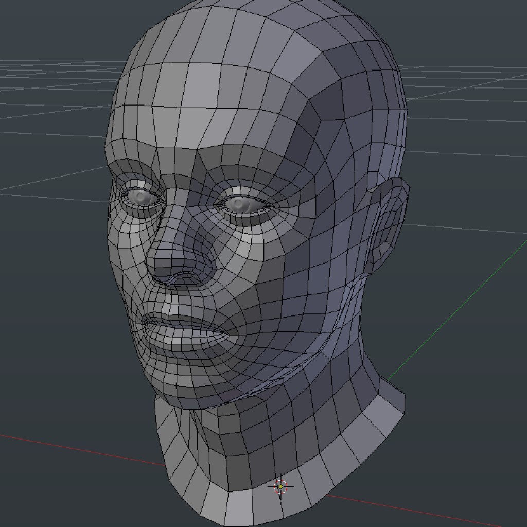 Male head sculpt base mesh preview image 2